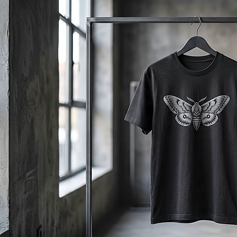 Bad Omens Band Merchandise Features Moth Design on T-Shirt