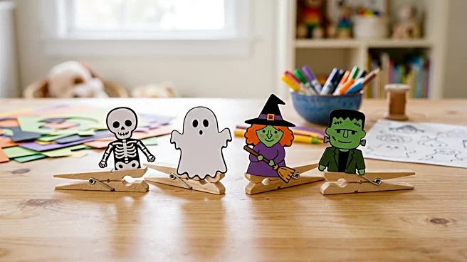 Halloween Clothespin Puppet Craft Offers Fine Motor Skill Development for Children