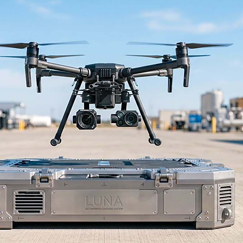 Hextronics Unveils Eclipse Integrated Drone Dock Stack with Helios Drone at Commercial UAV Expo