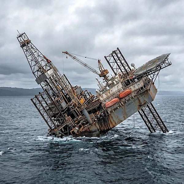 Borr Drilling Rig Sinks Off Gabon, Search Continues for Five Missing Personnel