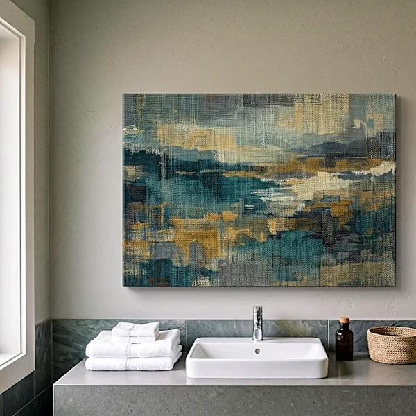 Bathroom Art Selection: Canvas vs. Framed Options for Humidity