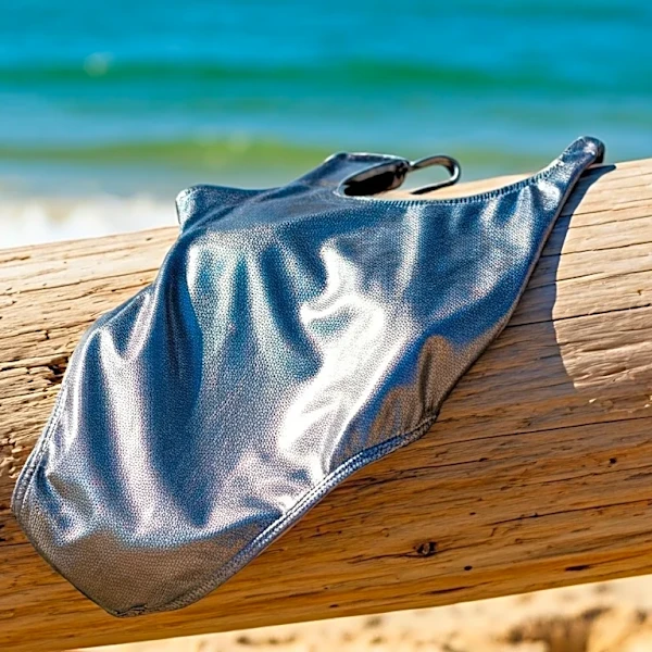 The Easy Way to Wear Metallic Swimwear Without Feeling Flashy