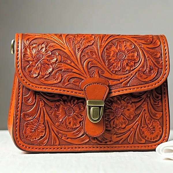 Why Micro-Trend of Tooled Leather Bags With Clean Minimal Outfits
