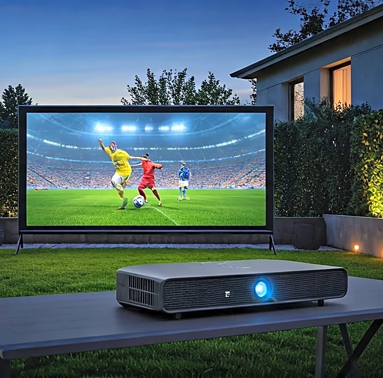 The Backyard Projector Setup for Summer Soccer Cup Nights