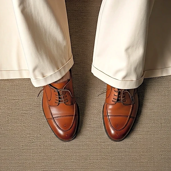How to Wear a Derby Shoe With Wide Trousers