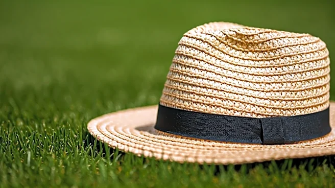 A Power List for Woven Straw Boaters Inside the Wimbledon Wardrobe