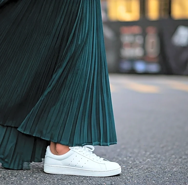 Pairing Sneakers With a Formal Maxi Skirt at ESSENCE Festival