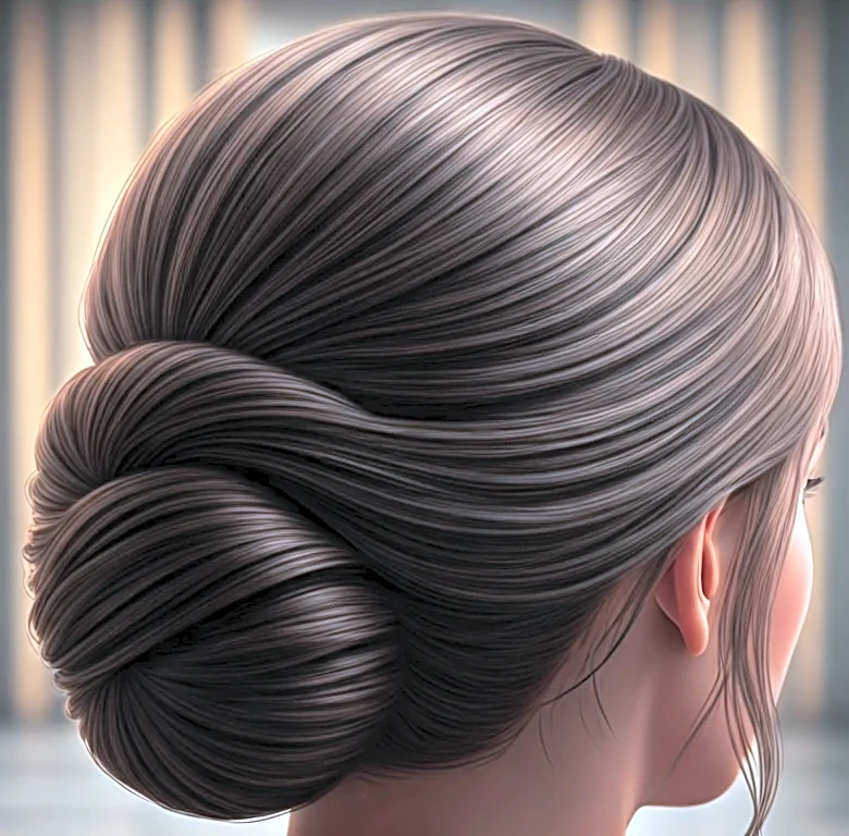The Hyper-Specific Beauty Signal Hidden in Glossy Low Chignons