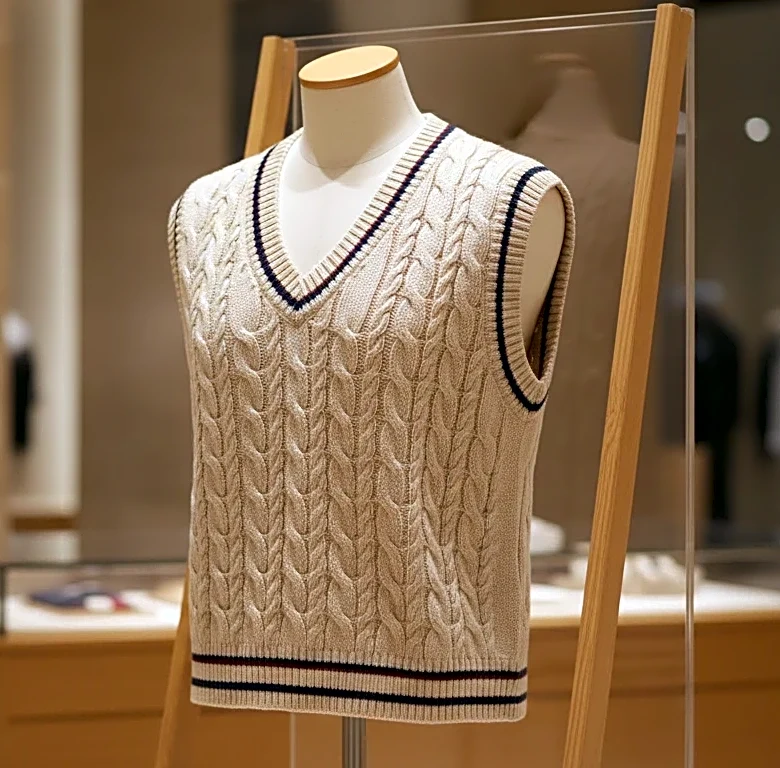 How Small Proportion Shift TThe Small Proportion Shift That Saves Cable-Knit Tennis Vests From Costume Territoryat Saves Cable-knit Tennis Vests from Costume Territory — for the Royal Box Dress Code