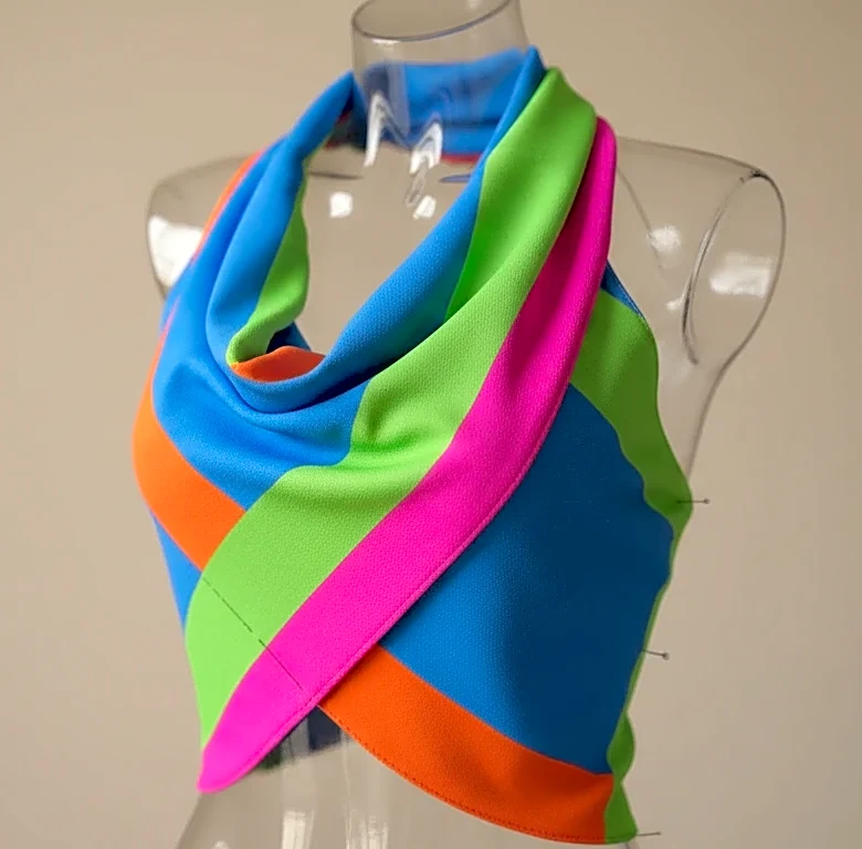 Turn a Long Sports Scarf Into a Bias-Draped Top Without Sewing