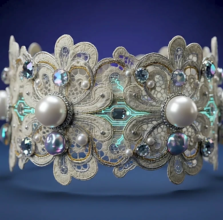 Techno-Rococo Trims Are Quietly Taking Over Fan Fashion