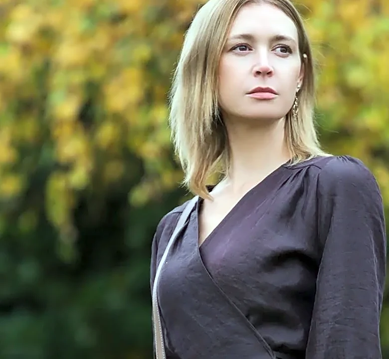 How to Style a Plum Satin Skirt and a Wrap Sweater
