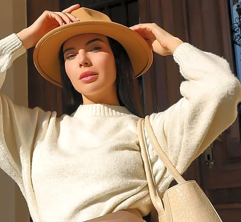 How to Style an Oatmeal Knit Skirt and a Crewneck Sweater