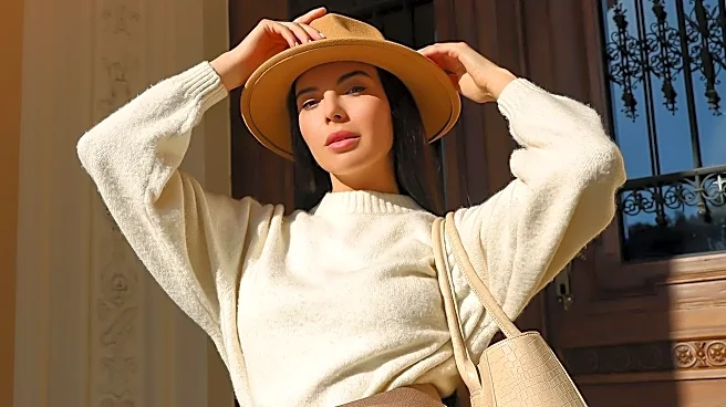 How to Style an Oatmeal Knit Skirt and a Crewneck Sweater