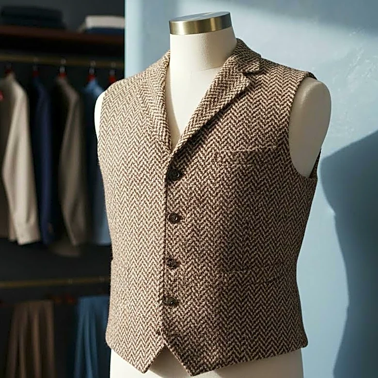 5 Fresh Ways to Wear a Chocolate Brown Herringbone Vest for Stadium Tailgates