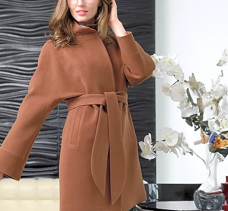 How to Style an Oatmeal Knit Skirt With a Belted Jacket