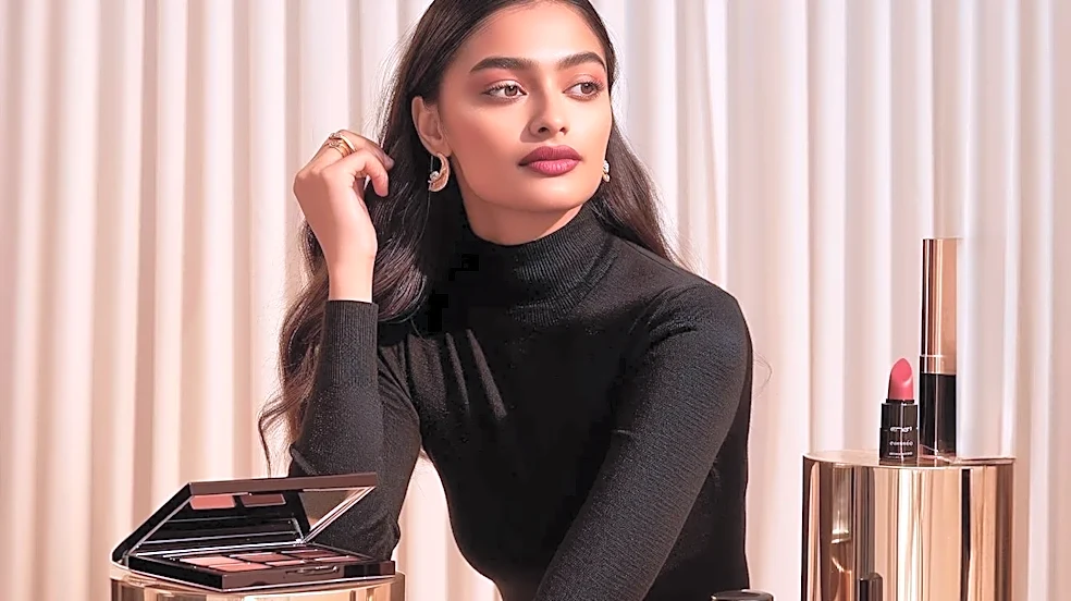 Five Lip Colors That Change the Story of the Same Black Dress