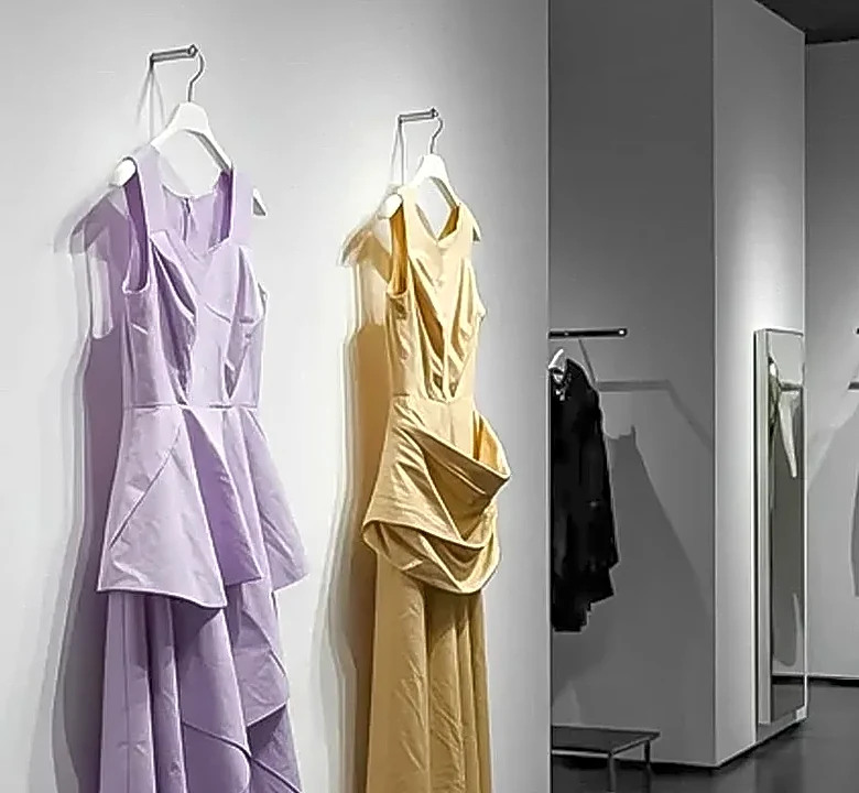 What a Curved Center-Front Seam Does to a Minimal Dress