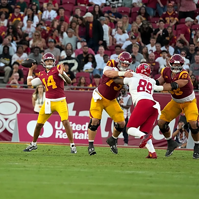 Jayden Maiava, Prophet Brown discuss USC’s victory over Fresno State