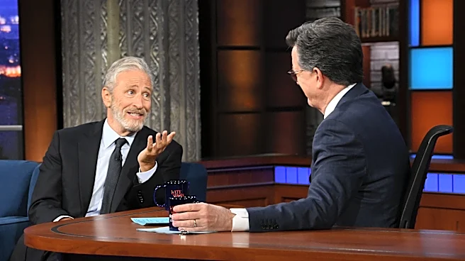 Jon Stewart skewers CBS in Stephen Colbert reunion on 'The Late Show'