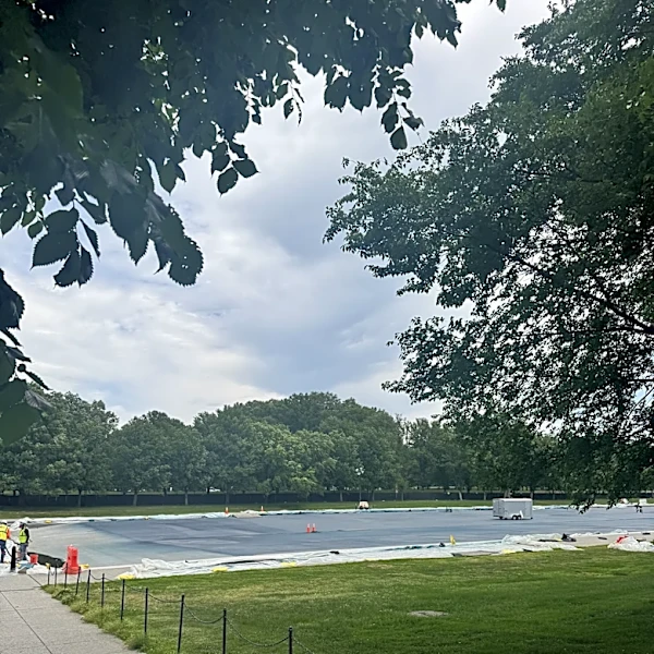 What does the National Mall construction look like as deadline nears?