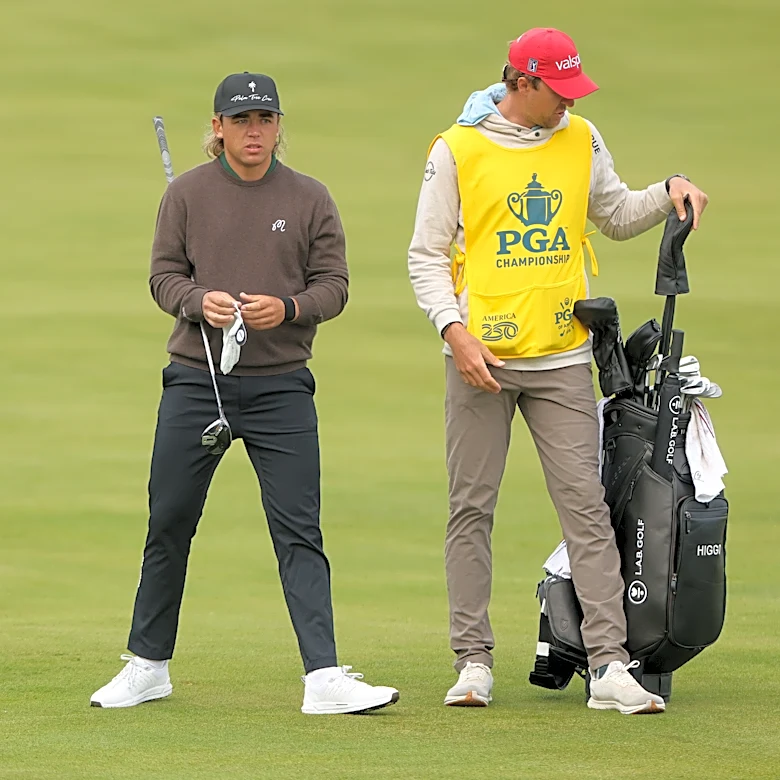 Garrick Higgo's caddie apologizes for PGA Championship tardiness penalty
