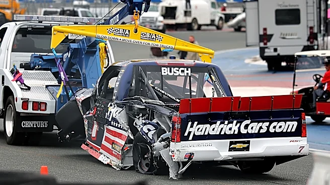 Corey Day, driving Kyle Busch's truck, wrecks in Charlotte NASCAR race