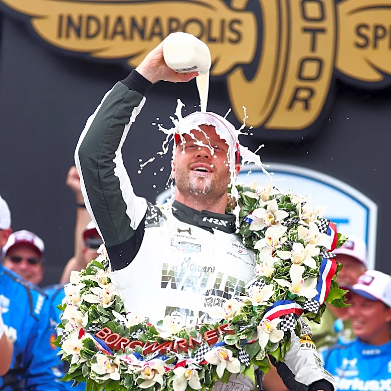 Felix Rosenqvist wins 2026 Indy 500; watch his celebration at IMS