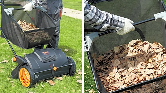 I bought this lawn sweeper that is basically a rake on steroids