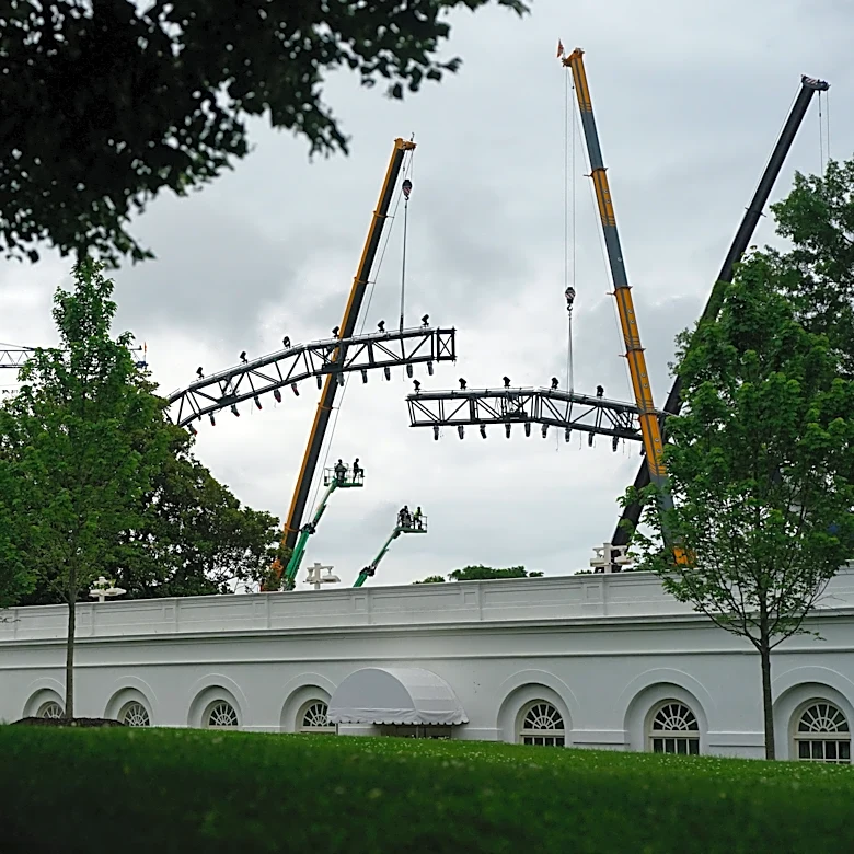 UFC arena soars above White House as Trump prepares for big cage fight