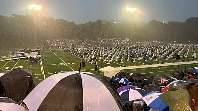 These high school graduations carried on in a downpour