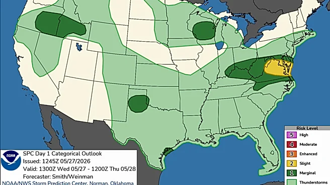 Maps show where severe storms are possible from Virginia to Texas