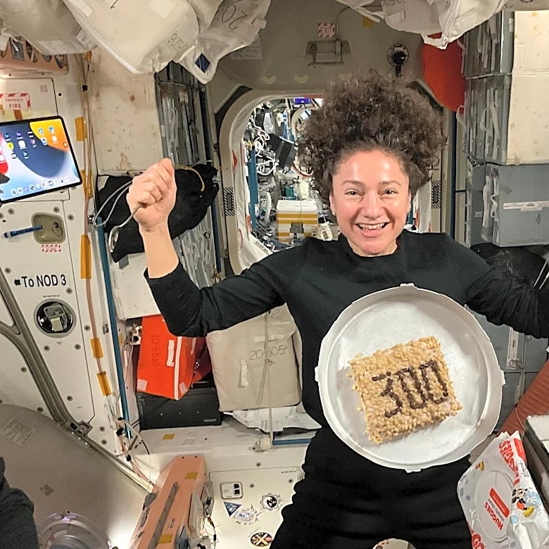 Astronaut on ISS receives 'space cake' to mark 300 days in orbit