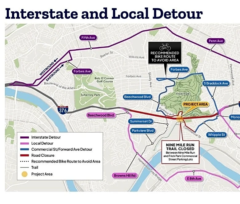 Commercial Street Bridge replacement to bring major I-376 closures