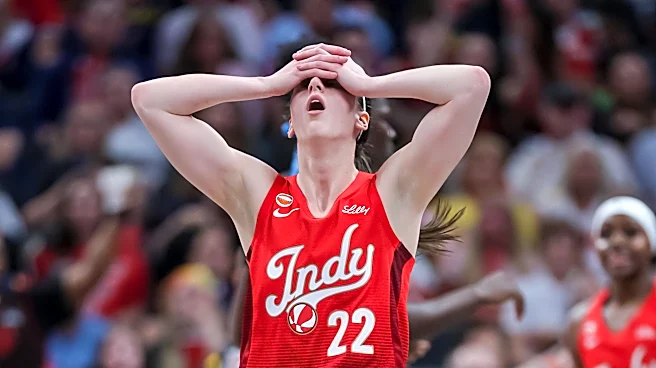 Fever's Caitlin Clark throws up near bench before second half against Dream