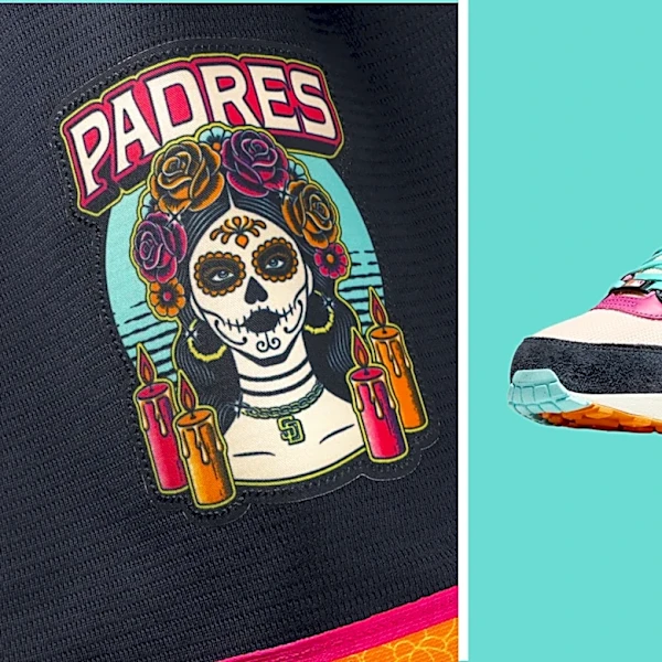 The papel picado detail on these San Diego Padres City Connect Nikes is elite!