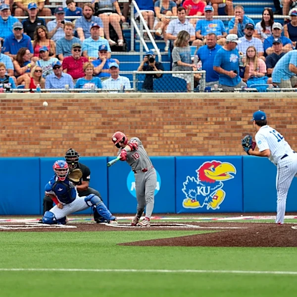 Oklahoma vs Kansas baseball weather updates: Super regional delayed by weather, lightning