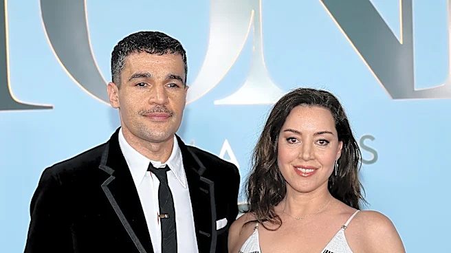 Aubrey Plaza glows at Tonys with baby bump and partner Chris Abbott
