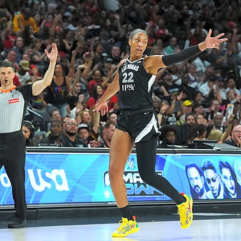 A'ja Wilson beats Diana Taurasi to 6,000 points for WNBA record in Aces win