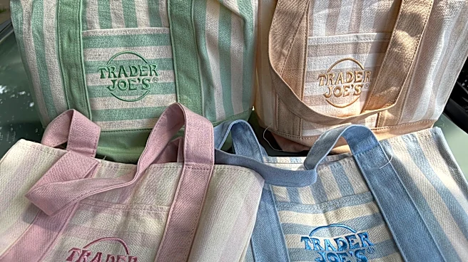 Shoppers stand in long lines to snag the latest Trader Joe's tote bags