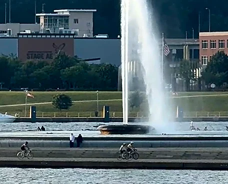 Is it legal to swim in Pittsburgh's rivers or North Shore fountain?