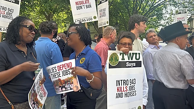 Protesters rally outside City Hall over horse-carriage ban proposal