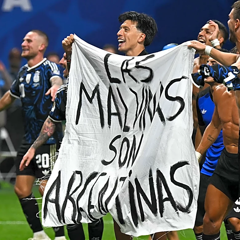What was the banner Argentina players waved? Explaining controversial sign after England win