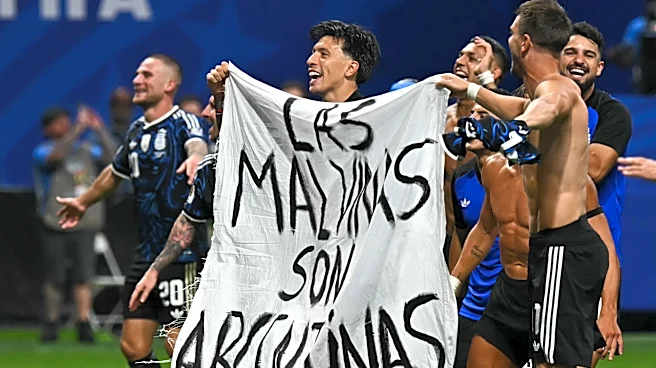 What was the banner Argentina players waved? Explaining controversial sign after England win