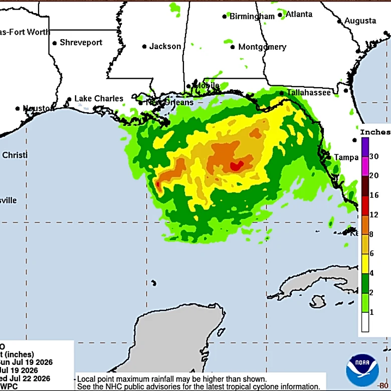 Tropical depression forms in Gulf, National Hurricane Center says
