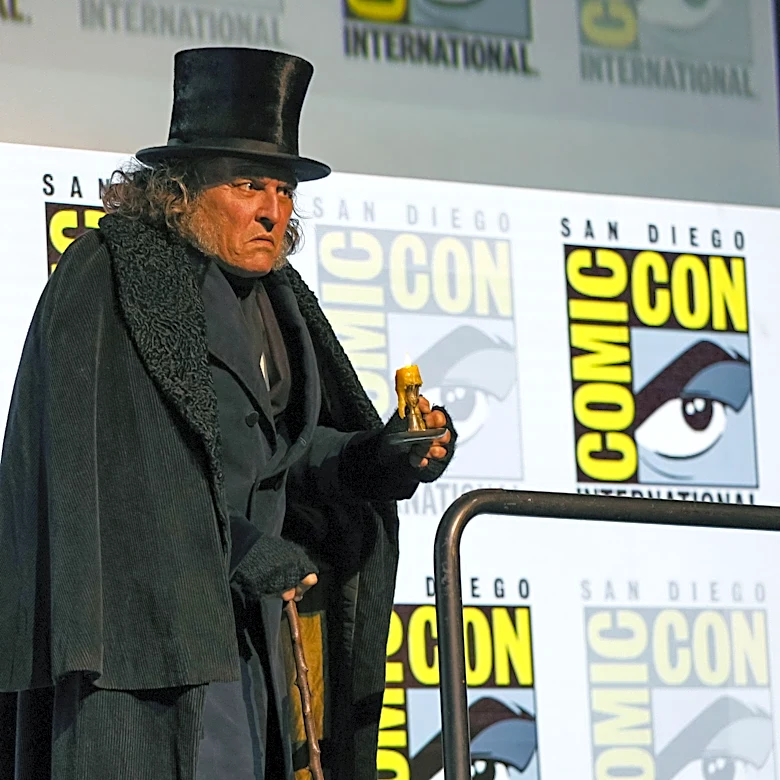 Johnny Depp crashes Comic-Con panel as Ebenezer Scrooge
