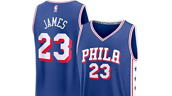 Are LeBron James 76ers jerseys still sold out today?