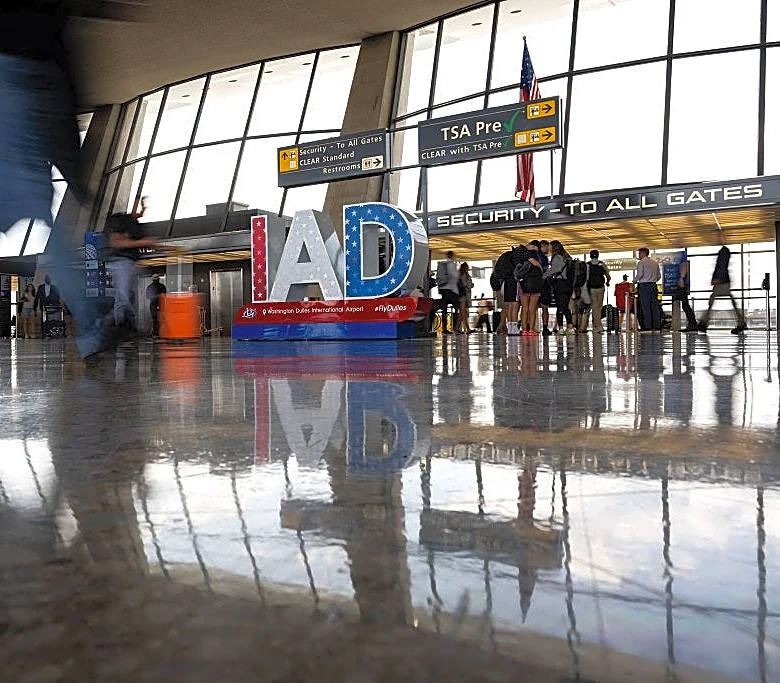When will Trump's Dulles airport makeover construction begin?