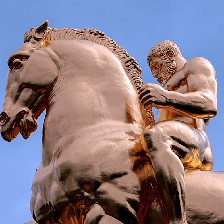 Regilded horse statues unveiled in DC in latest Trump project