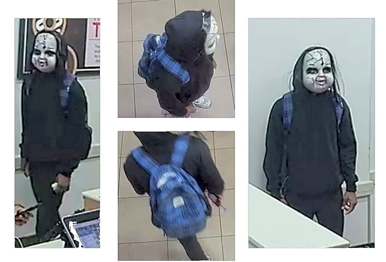 Suspect in 'Chucky doll'-style mask accused of terrorizing people